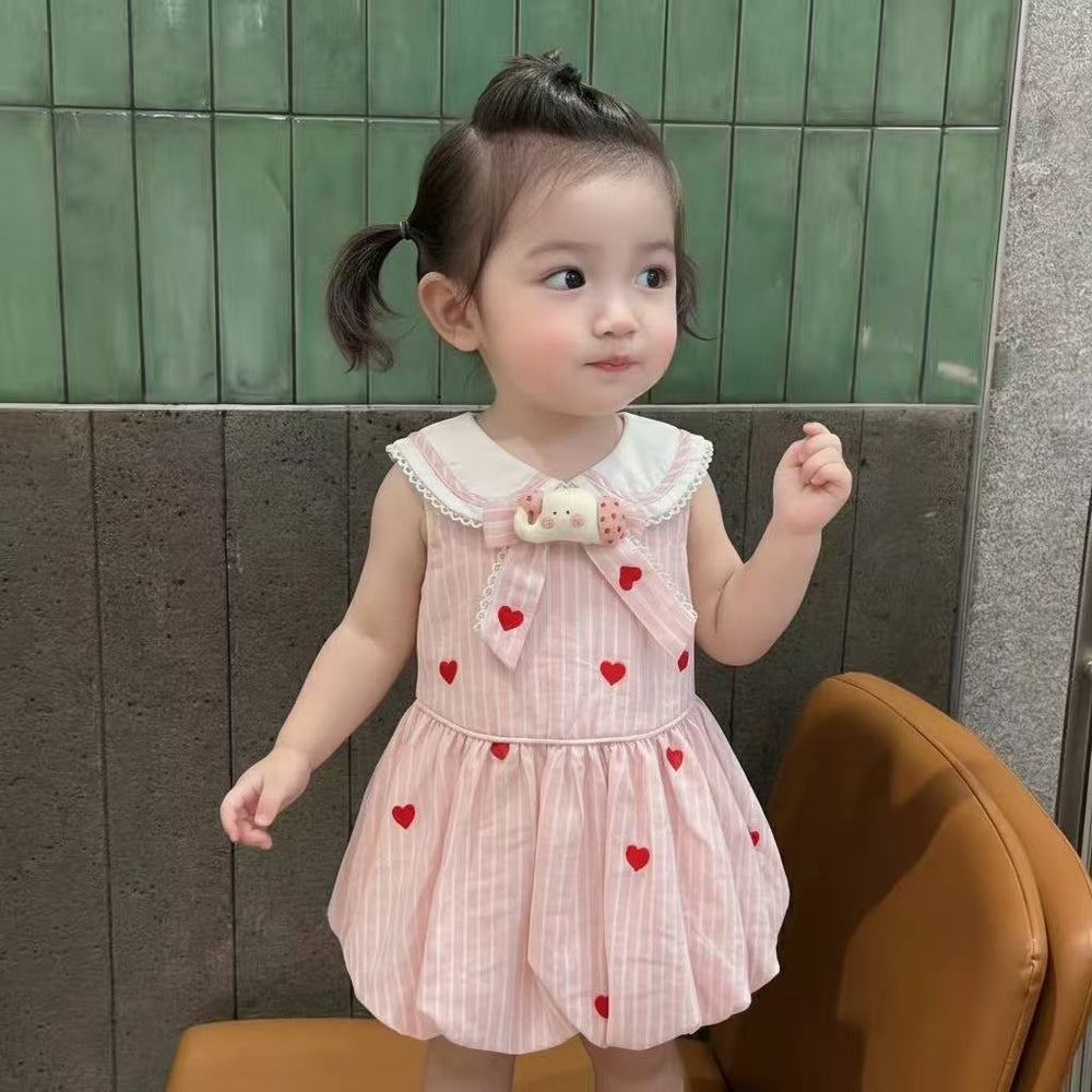 New korean style cute little girl's tutu dress, sleeveless summer dress for girls, stylish children's dress