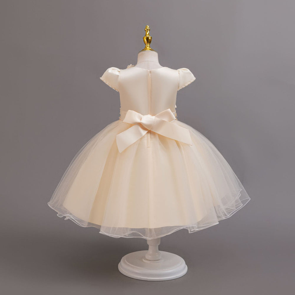 Exportnew arrivallace flower puffy wedding dress princess dress girl model catwalk dress flower girl