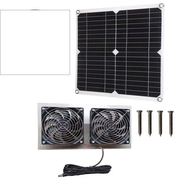 Cross-border flexible solar panel plus dual fan chicken coop pet house car camping RV power generation panel