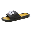 2024new arrival women's slippers with shit feeling, popular ins home cartoon big-eyed bird thick-soled grids one-line slippers for women