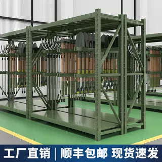 Army green shield, shovel, iron pick, material, barracks, security, combat readiness, warehouse, armed forces equipment, thickened storage shelves