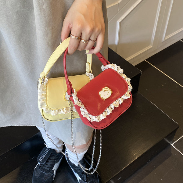 Women's personality is simple, small and fresh butterfly armpit bag is fashionable and popular, solid color texture mini shoulder messenger bag