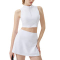 Short-sleeved yoga clothes, tight skirts, running sports vests, quick-drying short yoga tops, tennis skirt suits for women