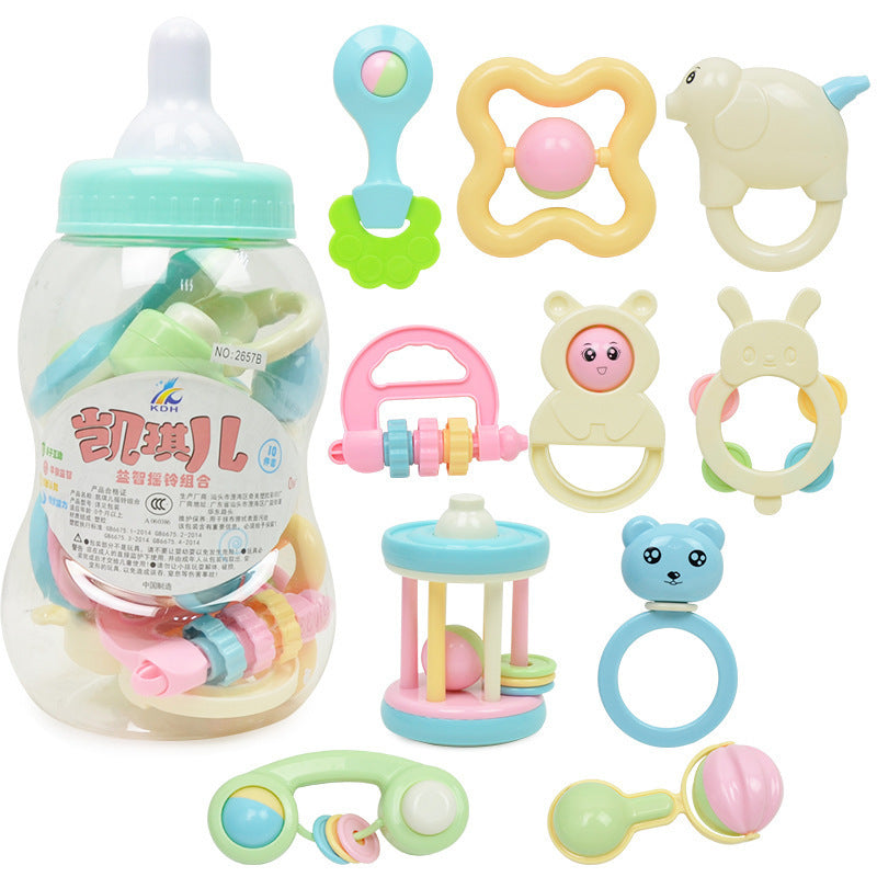 Cross-border export South East Asia rattle set, bottle baby toothpaste newborn toy 0-1 year old puzzle soothing