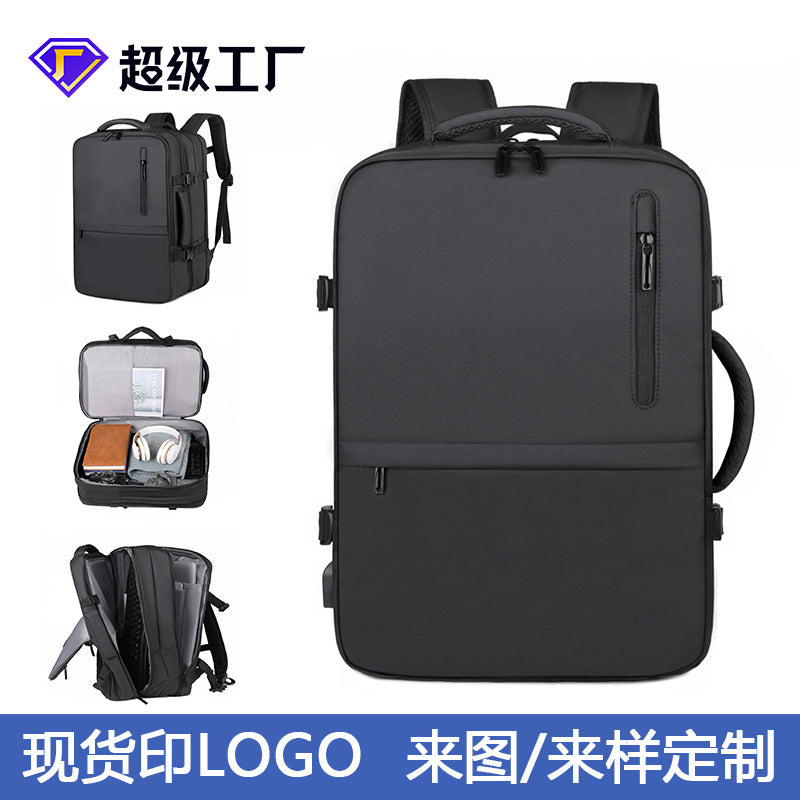 Cross-border business men's backpack expansion multi-functional charging portable travel backpack water-proof commuter backpack