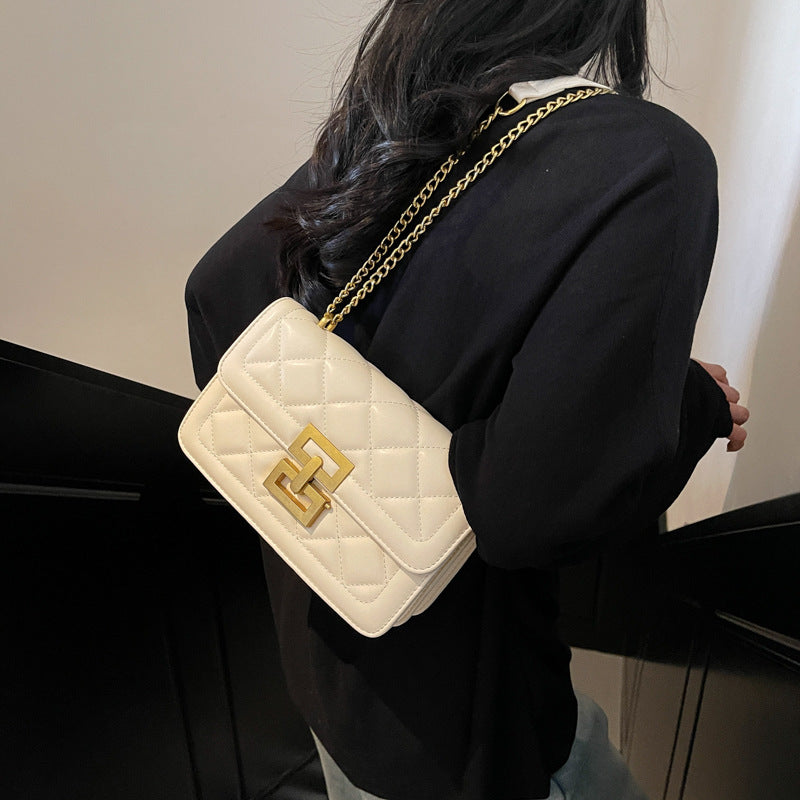 Rhombus chain bag winter women's 2025 new high-end versatile messenger bag fashion explosion shoulder small square bag