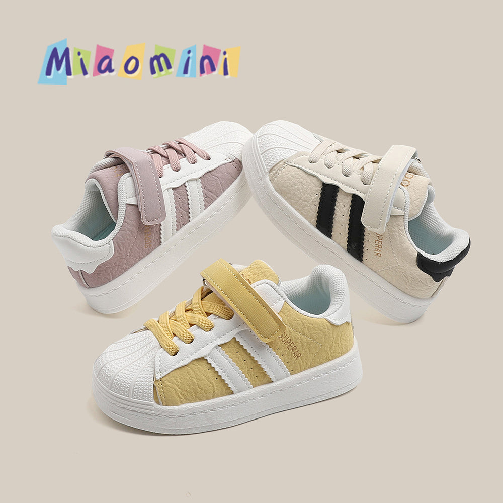 Kidswhite shoesautumnew arrivalgirlshell toecasual sneakers soft bottom boys sneakers kids sneakers