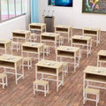 Double-layer tutoring tutoring single double three-person conference table student desk and chair training table with drawer