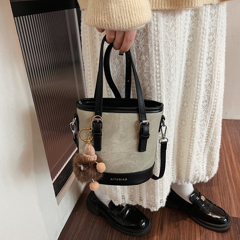 Autumnew arrival large capacity bucket bag for women easiest for matchtrendyolcommutersatchel bag casual high-looking retro shoulder bag