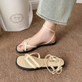2025 new collection women's thong sandals - summer outdoor wear, flat roman sandals, one-strap flip-flops, women's footwear for export
