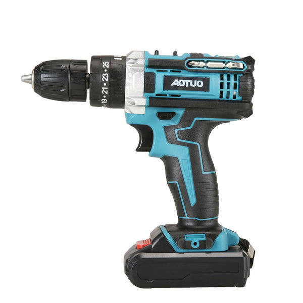 New lithium battery hand drill, high-power rechargeable impact pistol drill, hand drill, electric screwdriver wholesale