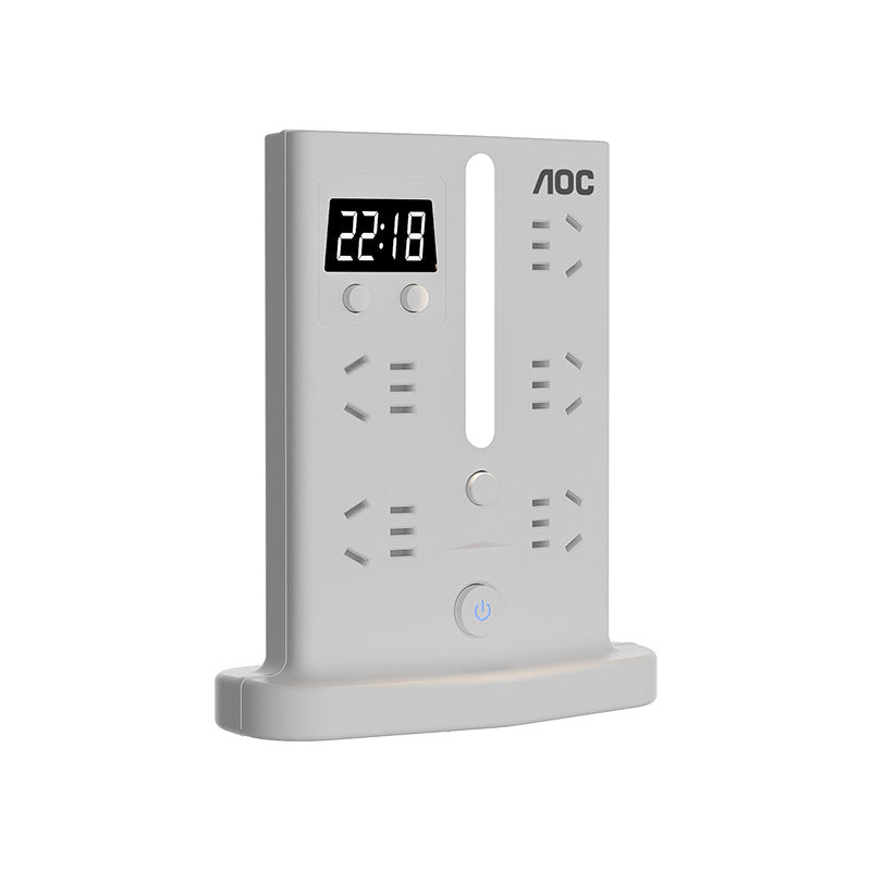 Chuangya vertical socket with usb lightning protection and surge protection socket independent night light digital clock original socket