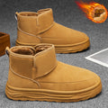 Northeastern snow boots for men winterfleece-linedheattech large cotton shoes for men fur all-in-one cold-proof bread shoes non-slipwaterproof