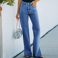 autumnew arrival  washed slit popular carefully selected mid-waist elegant denim pants casual pants