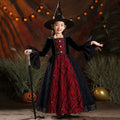 Halloween children's costume drama performance mesh witch cloak witch cross-border clothing girls' witch dress