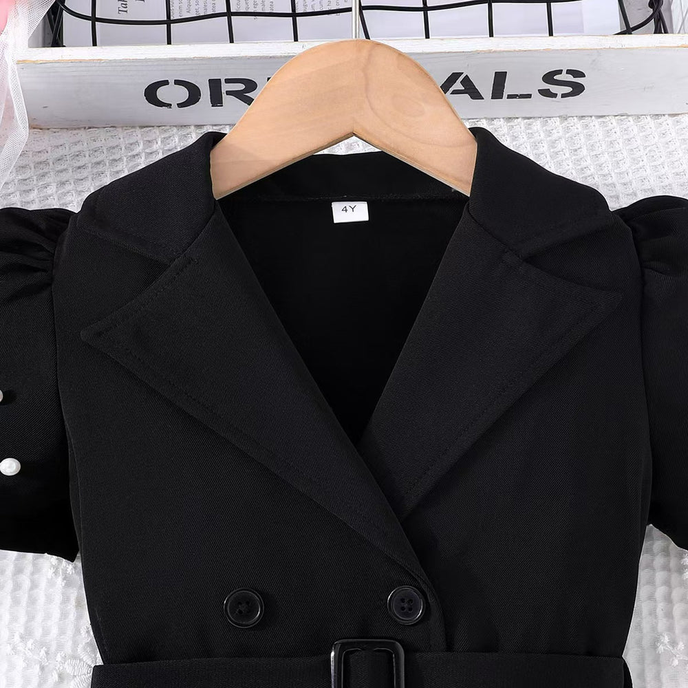 New arrivalfashiongirl black suitsuitblack suit for children children cl