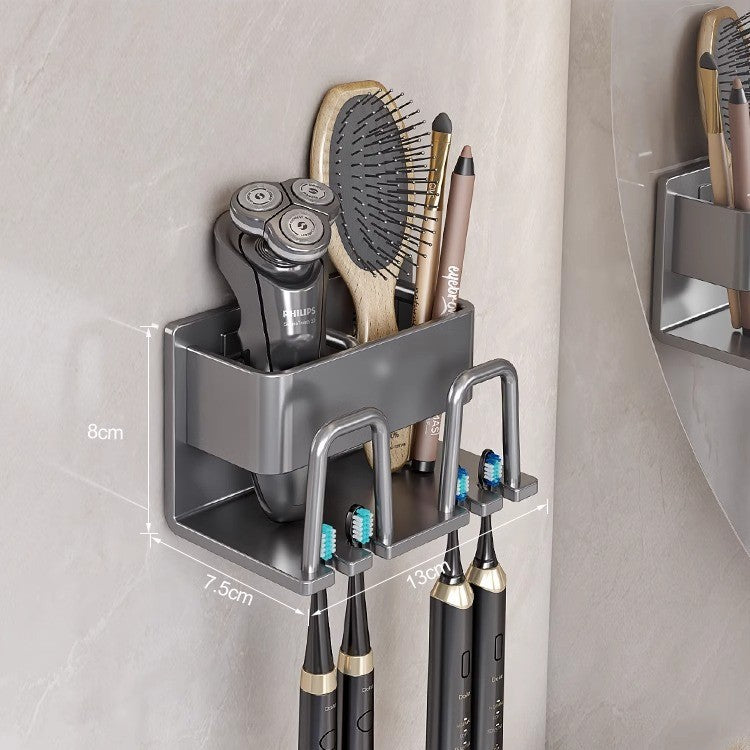 Electric tooth cup toothpaste toothbrush shelf storage rack for homesuit punch-free bathroom bathroom mouthwash cup wall hanging
