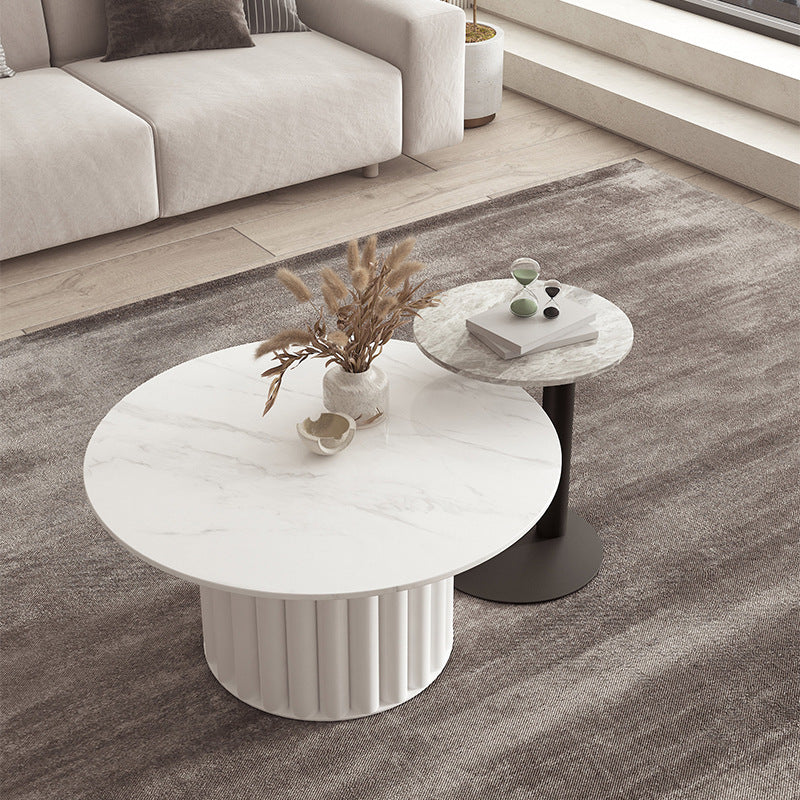 Household slate coffee table combination nordic simple living room flower table small apartment light luxury popular style xiaohongshu recommendation