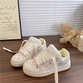 Hong kong style low-top cranberry color bread shoes for women ins trendy 2026 summer new style student easiest for match women's sneakers