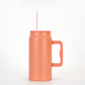 Amazon 50oz large capacity handle thermos cup 304 stainless steel car cup with straw portable ice cup