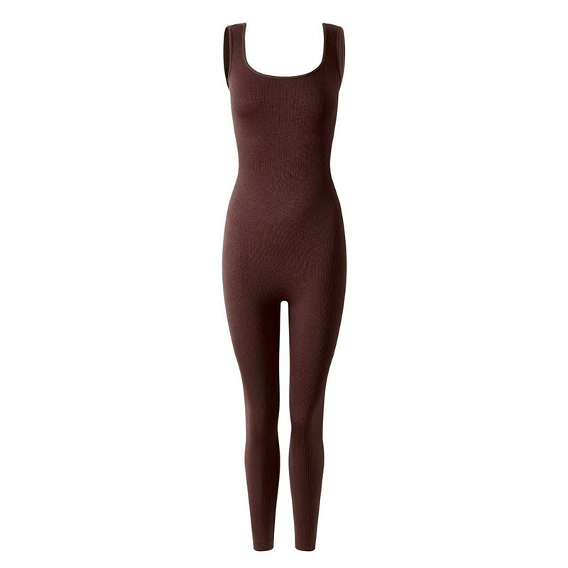 Yoga wear fitness one-piece fitness wear backless hip lift slimming look pants women's sports body training air wholesale