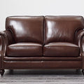 American style first-layer cowhide sofa small apartment leather living room furniture single three-seater retro123 combination complete