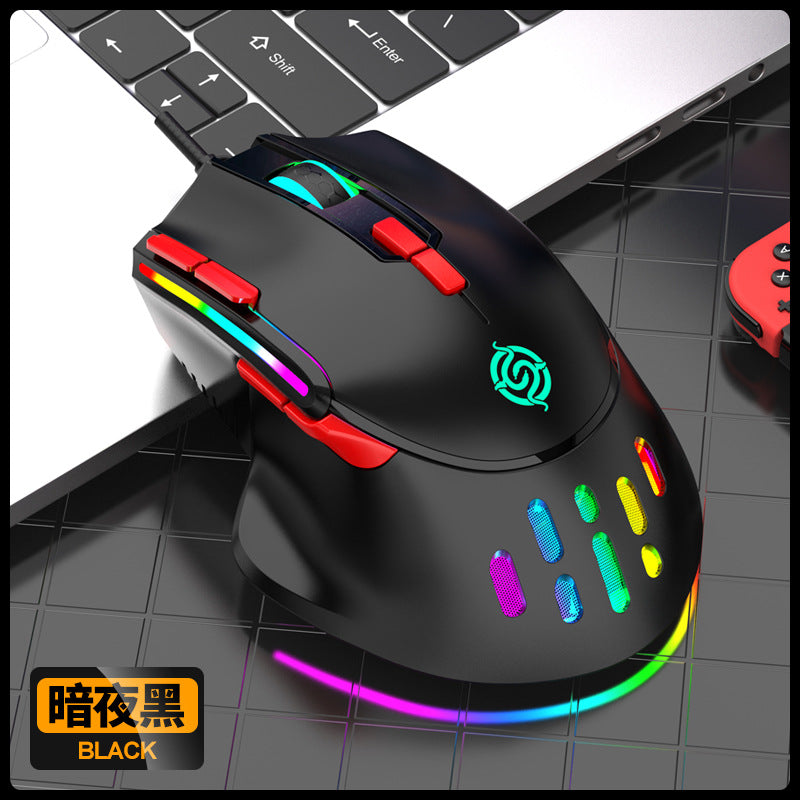 Viper q15 wired mechanical mouse - macro programmable, rgb lighting, pc laptop gaming mouse for esports and cf