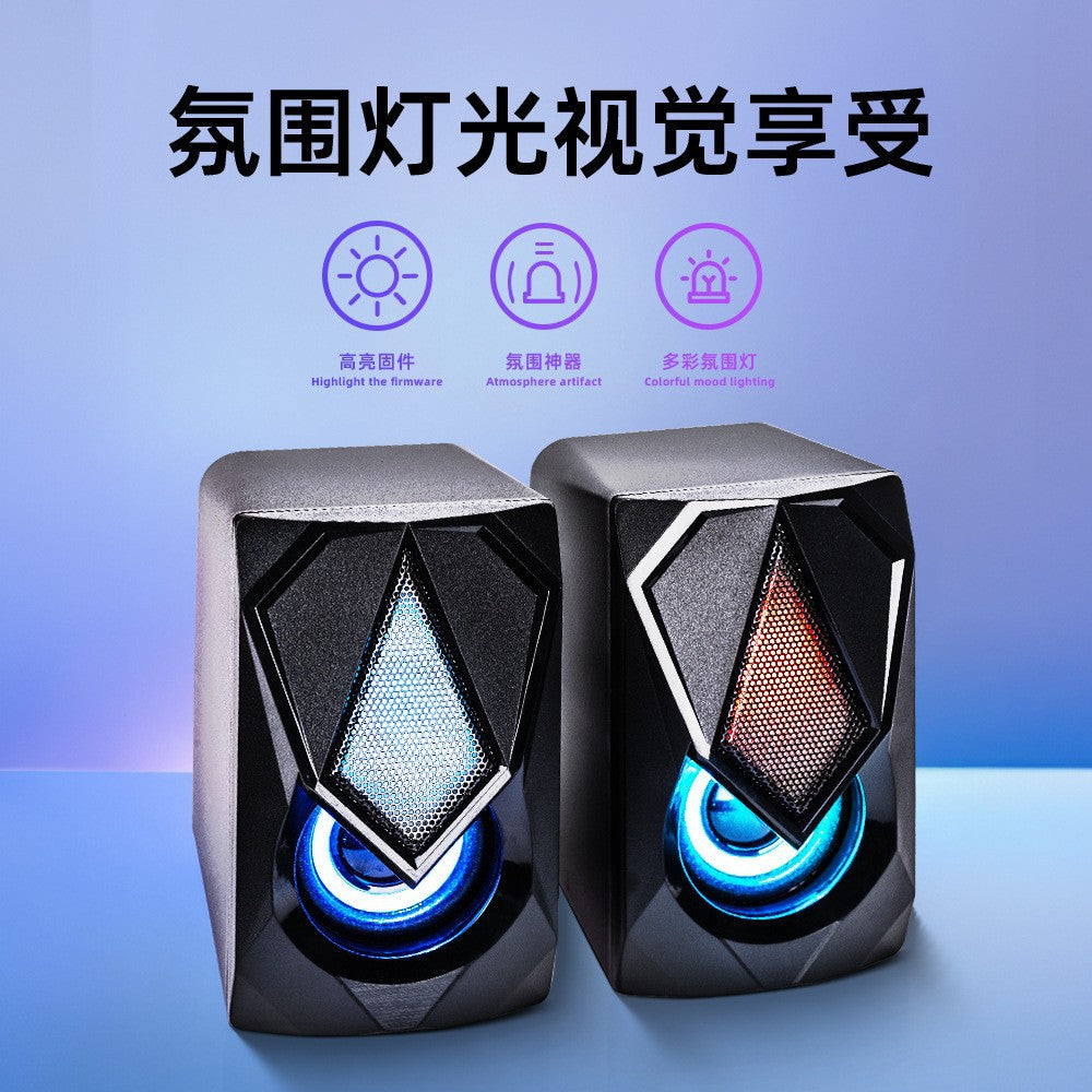Dragon guardian n-19 speaker - rgb lighting, desktop/tabletop, home computer/laptop multimedia wired subwoofer