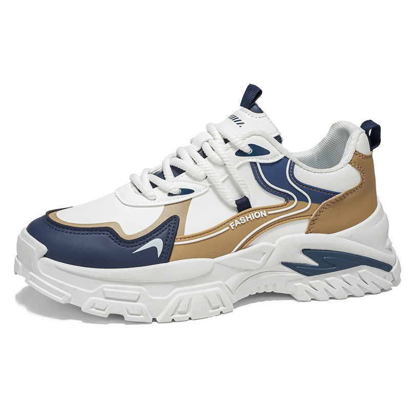 Men's shoes: 2026 spring new arrivals - trendy color block chunky platform dad shoes, european style, premium casual sneakers