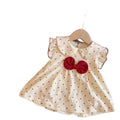 Newborn baby summer romper - lightweight newborn bodysuit - sweet & cute polka dot bowknot onesie for baby girls