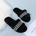 2024 new arrival slippers wholesale winter rabbit fur cotton slippers floor cotton home indoor heattech parent-child confinement slippers