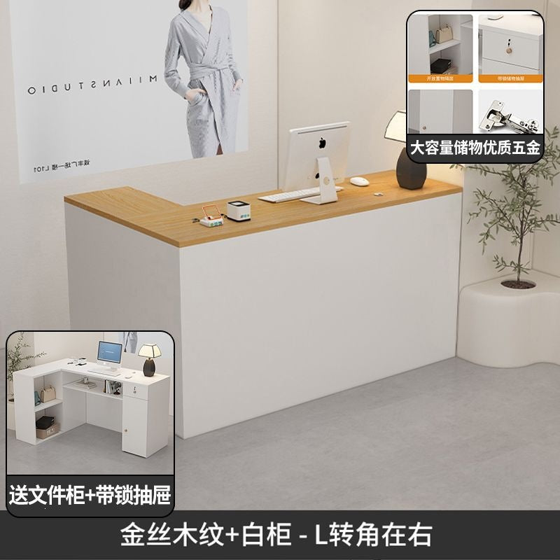 Clothing store small front desk cashier company bar table beauty salon reception counter computer desk office desk