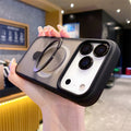 Suitable for iphone17promax frosted back plate magnetic holder mobile phone case apple 15 lens film anti-fall sheath