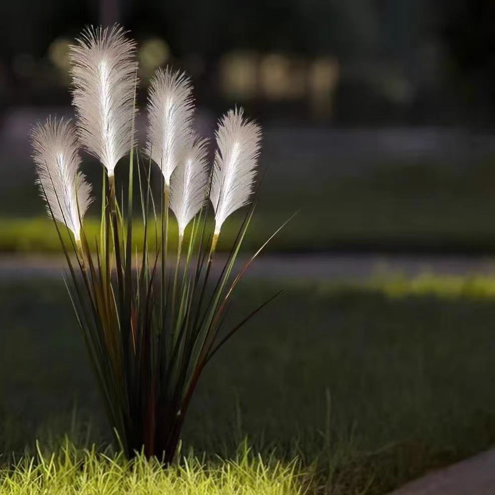 Landscape light PVC solar led simulation reed light Floor plug-in light Outdoor rainproof garden lighting decorative light