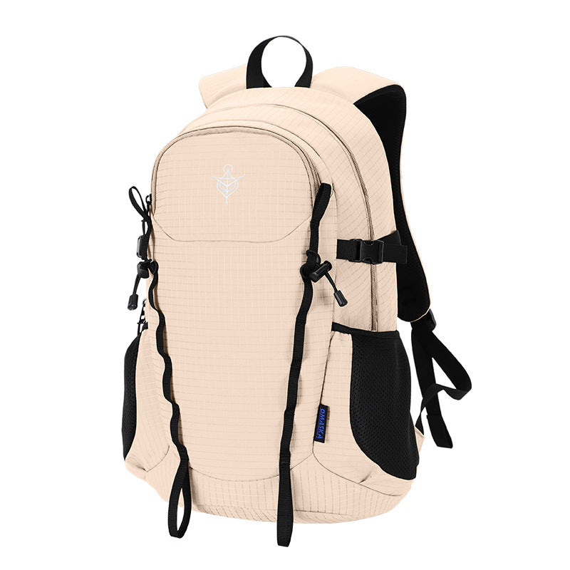 Customized outdoor leisure backpack large capacity multi-compartment fashion travel backpack men and women simple Oxford cloth backpack