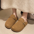 Thick sole half-pack birkenstock slippers for women outwearspring & fallnew arrivalretroeasiest for matchcasual slip-on bag slippers couple shoes