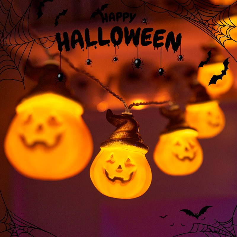 Halloween decorations pumpkin usb lights string lights lanterns led small battery holiday flash ambient lights with arrangement
