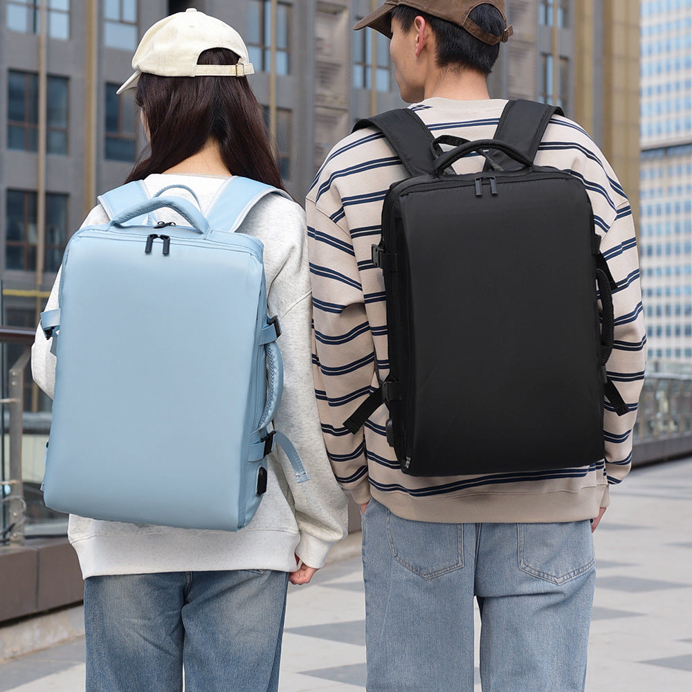 New men's and women's fashion backpack, simple large-capacity laptop bag, commute to work, business backpack