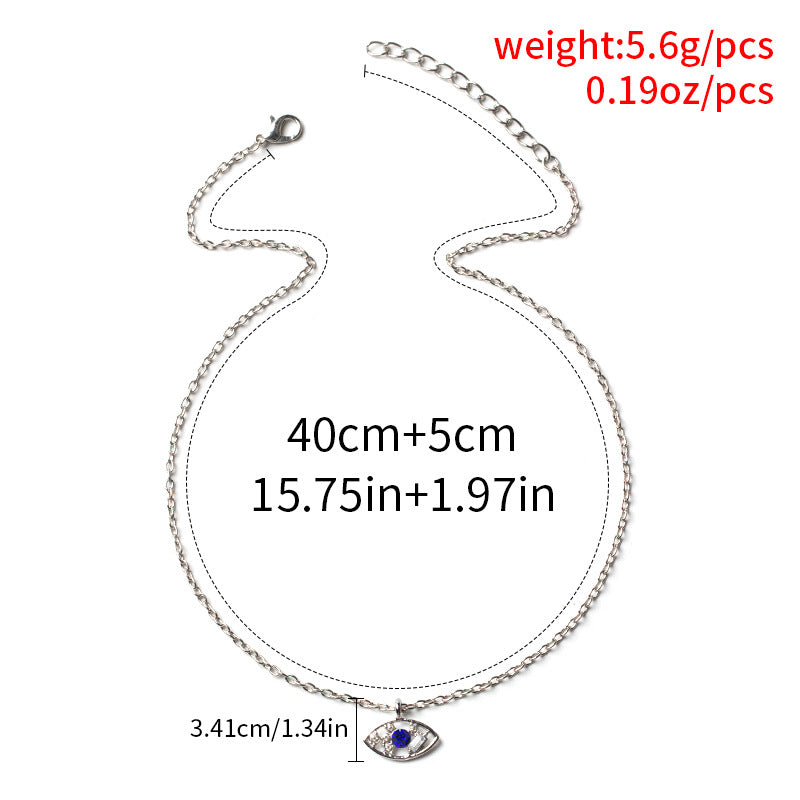 Multi-layered necklace wholesale fashionnew arrival aliexpress jewelry alloy devil's eye punk style hip hop pendant