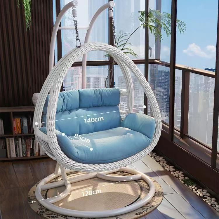 Lazy hammock hanging basket rattan chair for home cradle chair indoor balcony hanging chair courtyard bird's nest hanging plant double swing
