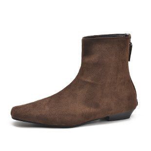 autumn new arrival: plus-size women's flat ankle boots for cross-border e-commerce. sizes 35-42 available. wholesale options and dropshipping services available for  and
