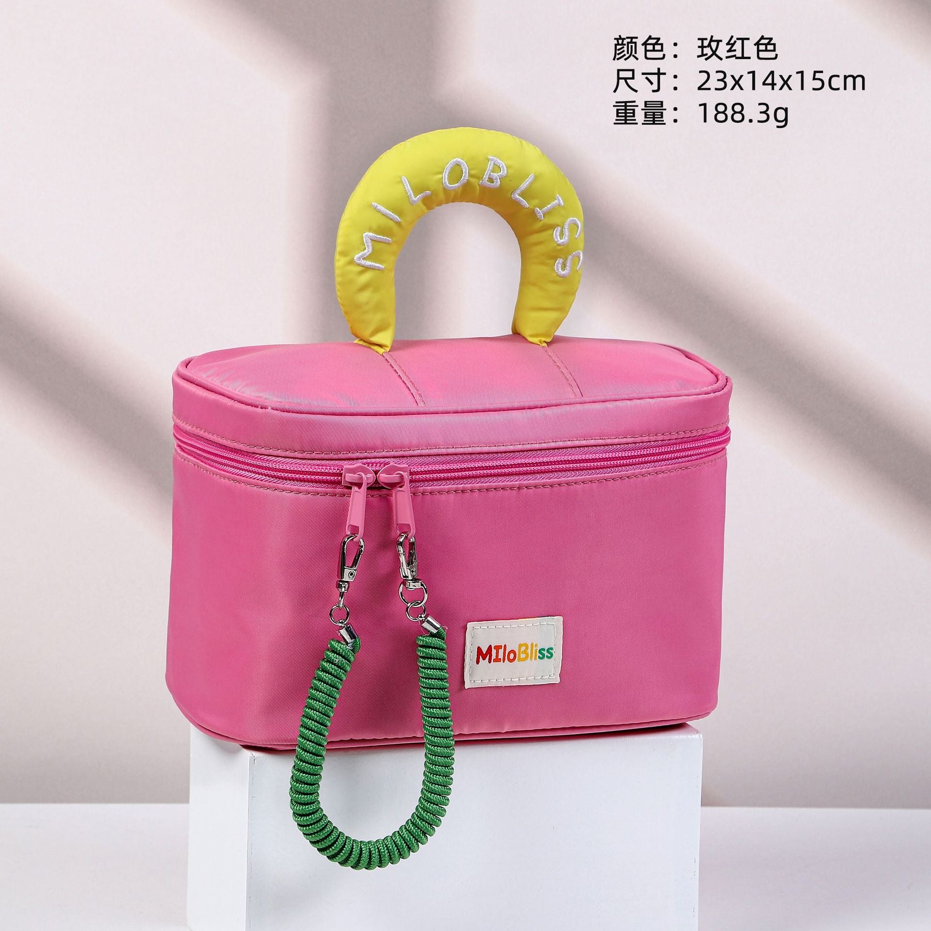 Xiaohongshu popular cosmetic bag large capacity cute contrasting color portable waterproof toilet bag women's skin care product storage bag