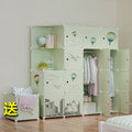 Simple wardrobe for home bedroom cabinet rental house simple folding assembly dormitory reinforced baby kids wardrobe cupboard