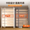 Steel bookshelf with glass door dustproof bookcase living room storage cabinet iron storage cabinet cream style figure display cabinet