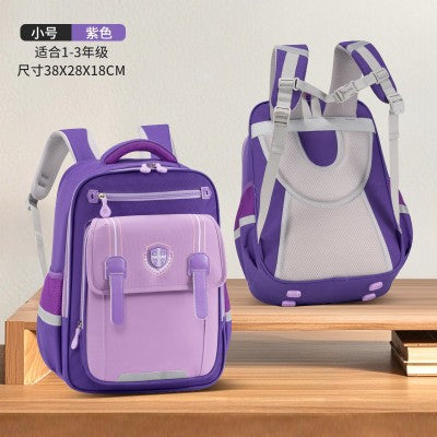 New primary school students British style children's school bag, boys and girls 1--6th grade large capacity lightweight weight backpack