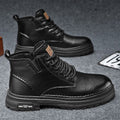 Genuine leather cowhide boots men's high-top winterfleece-linedheattech leather shoes men's genuine leather cotton shoes casual cowhide boots