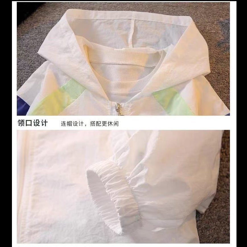 Boys' summer sun protection clothing jacket  new style children's lightweight mid-to-large size kids summer sunscreen jacket