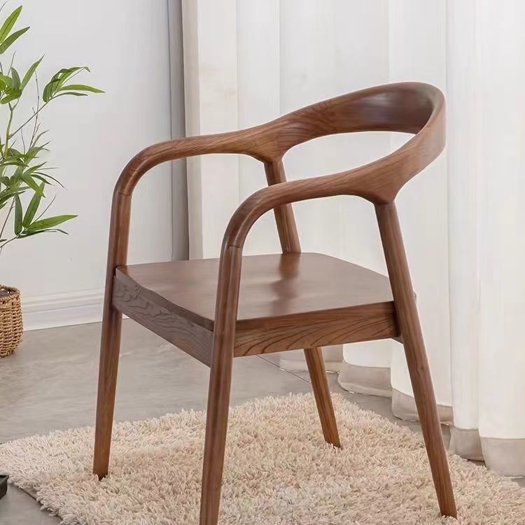 All solid wood chinese restaurant dining chair creative study back chair shu president chair sales department tea making log negotiation chair