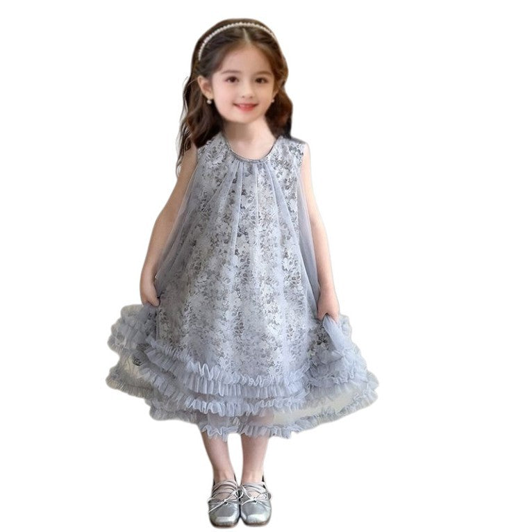 New girls' dresses: stylish princess dresses for little girls, trendy mesh tutu skirts, summer floral midi dresses