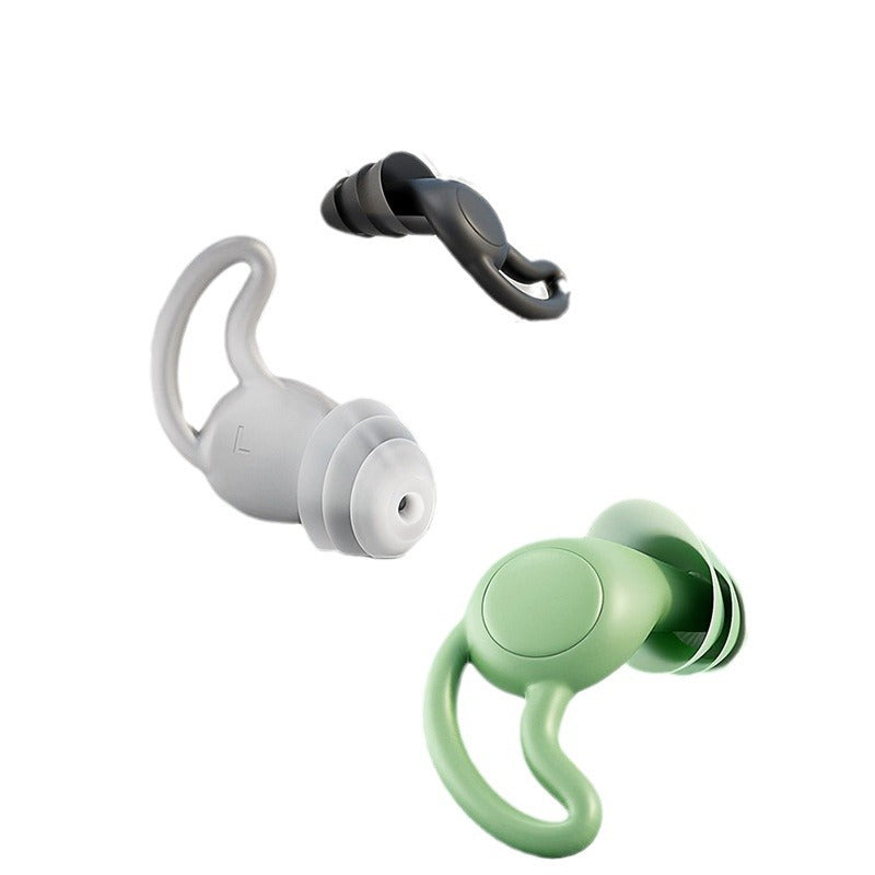 Silicone noise-canceling earplugs - anti-noise, sleep, anti-interrupt, quiet office, nap, women's noise reduction, storage, home use, portable